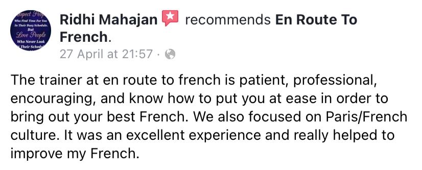 En Route To French - Review-Ridhi